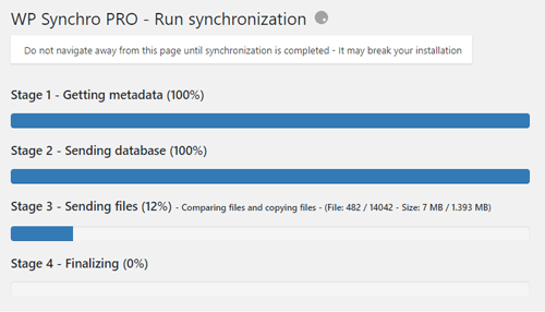 WP Migrate DB PRO alternative - WP Synchro